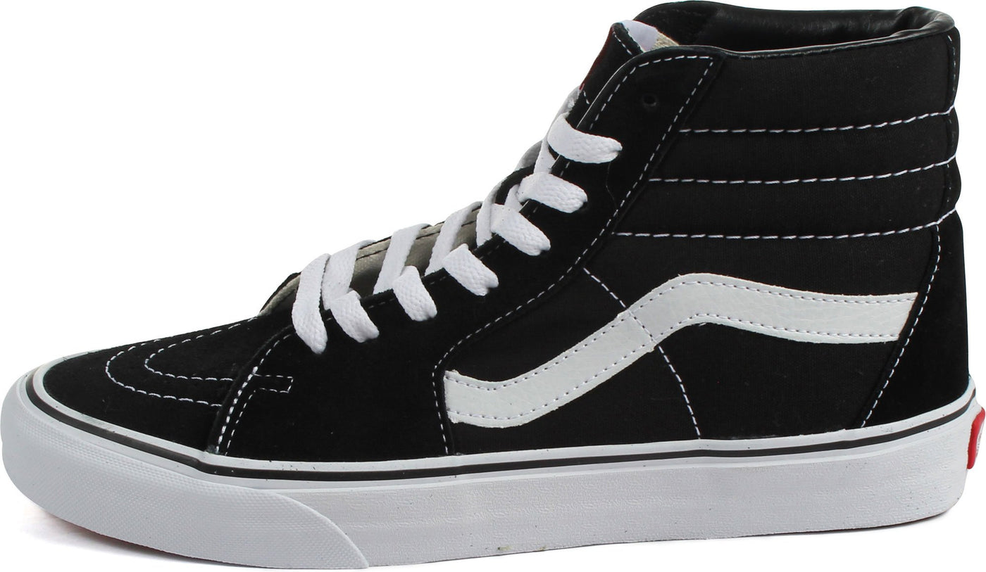 Vans Unisex Sk8-Hi Slim Women's Skate Shoe 11.5 Women/10 Men Black (Black/Black/White)