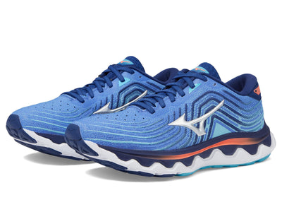 Mizuno Women's Wave Horizon 6, Dazzling Blue/Silver, 10.5