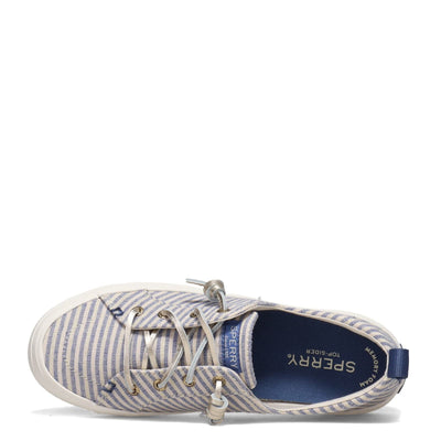 Sperry Women's Crest Vibe/Discontinued Sneaker 7 Blue/Gold