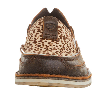 ARIAT Women's Cruiser Boat Shoe 8 Vintage Bomber/Cheetah Hair on