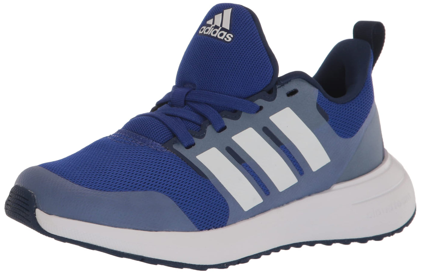 adidas Fortarun 2.0 Cloudfoam Elastic Lace Shoes 4.5 Big Kid Lucid Blue/White/Blue Fusion