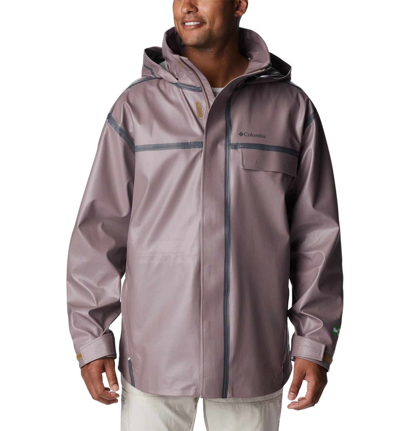 Columbia Men's Coral Ridge Odx Rain Jacket X-Large Quantum Mauve