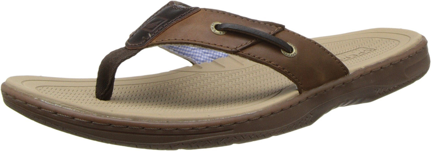 Sperry Men's Baitfish Thong Sandals 11 Brown/Buc Brown