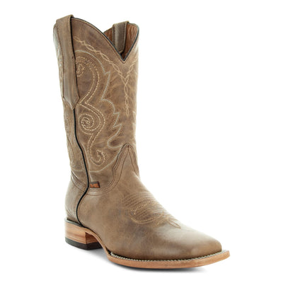 Soto Boots Mens Classic West Tan Broad Square Toe Cowboy Boot H50056 (Tan,13)