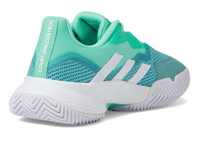 adidas Women's Courtjam Control Tennis Shoe 8 Easy Green/White/Mint Ton