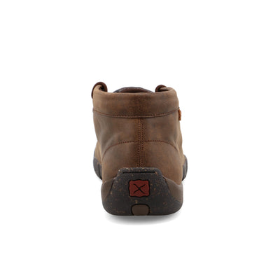 Twisted X Men's Chukka Driving Moc, Moc Toe with CellSole 13 Brown & Brown Ostrich