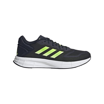 adidas Mens Duramo 10 Running Shoe, Adult, Ink/Solar Yellow/Almost Lime, 11 M US