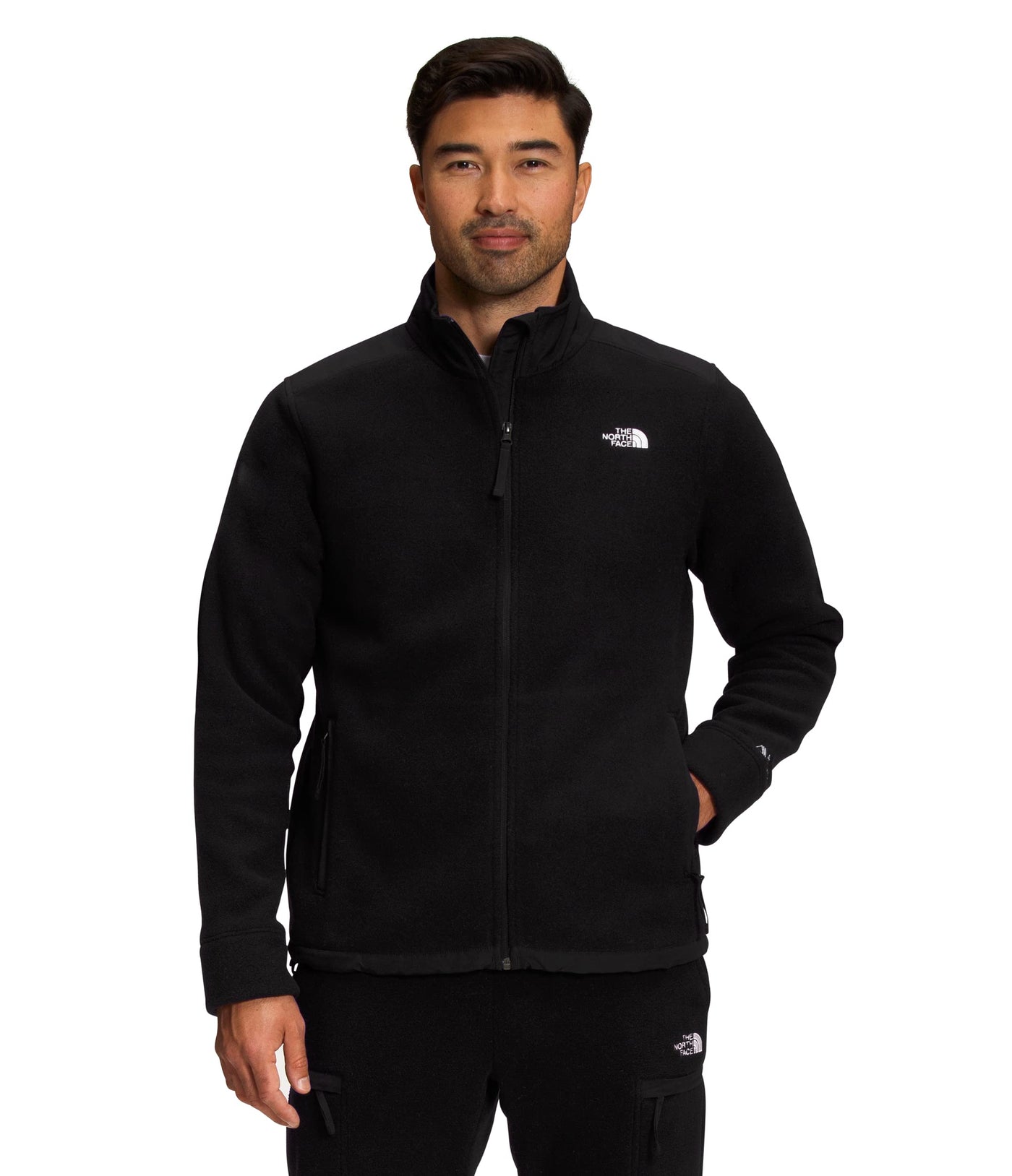 THE NORTH FACE Men's Alpine Polartec 200 Full Zip Jacket, TNF Black/TNF Black, Small