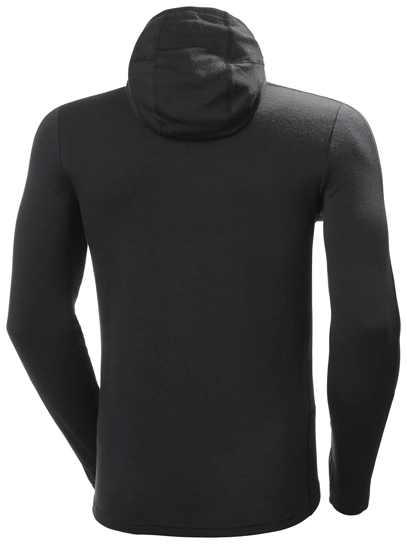 Helly-Hansen Mens LIFA Merino Lightweight Base Layer Hoodie, 990 Black, Medium