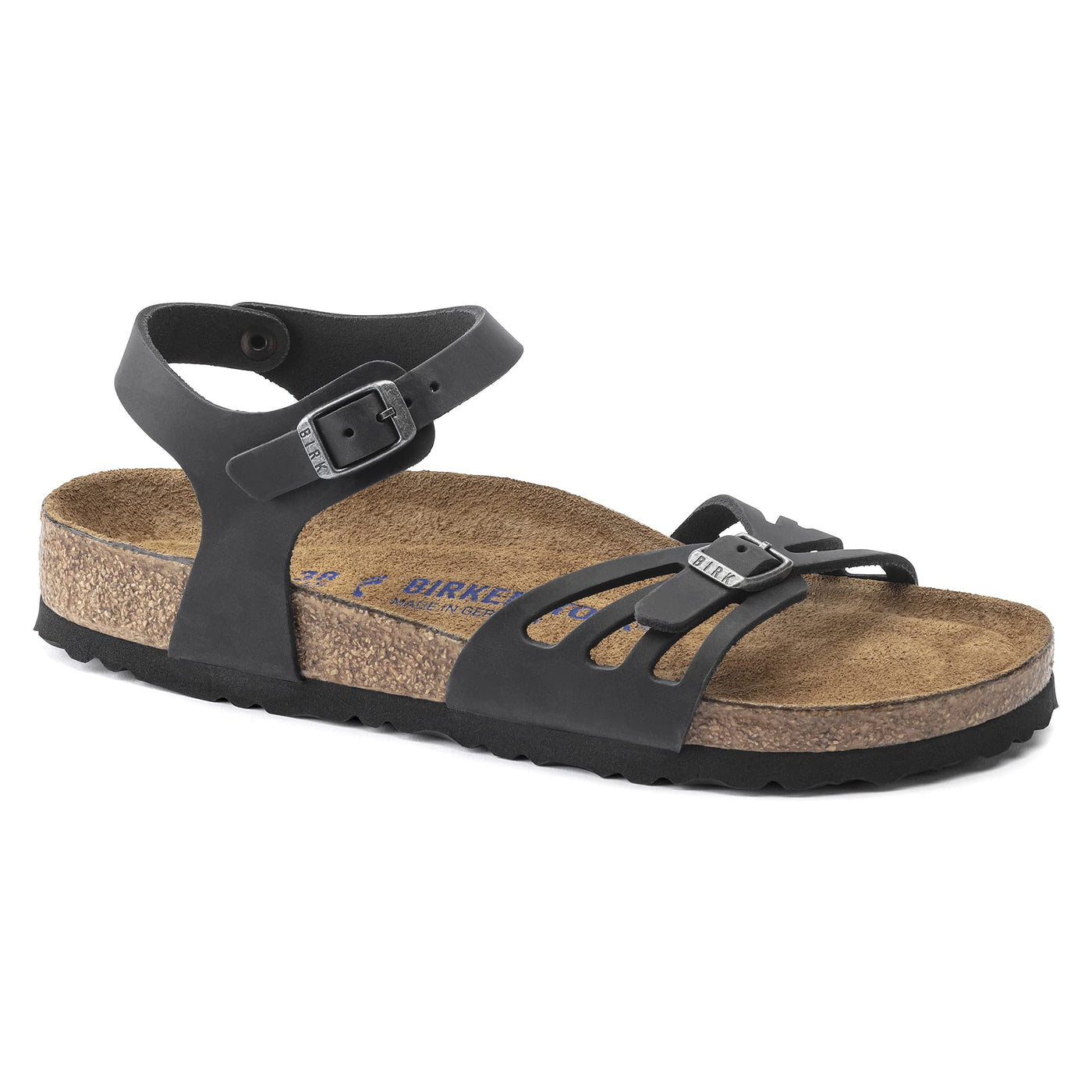 Birkenstock Bali Soft Footbed Black Oiled Leather R 37 R EU 6-6.5 Women4-4.5 Men