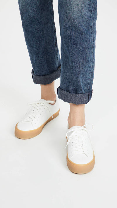 Madewell Sidewalk Low Top Sneakers Pale Parchment Canvas 5.5 M