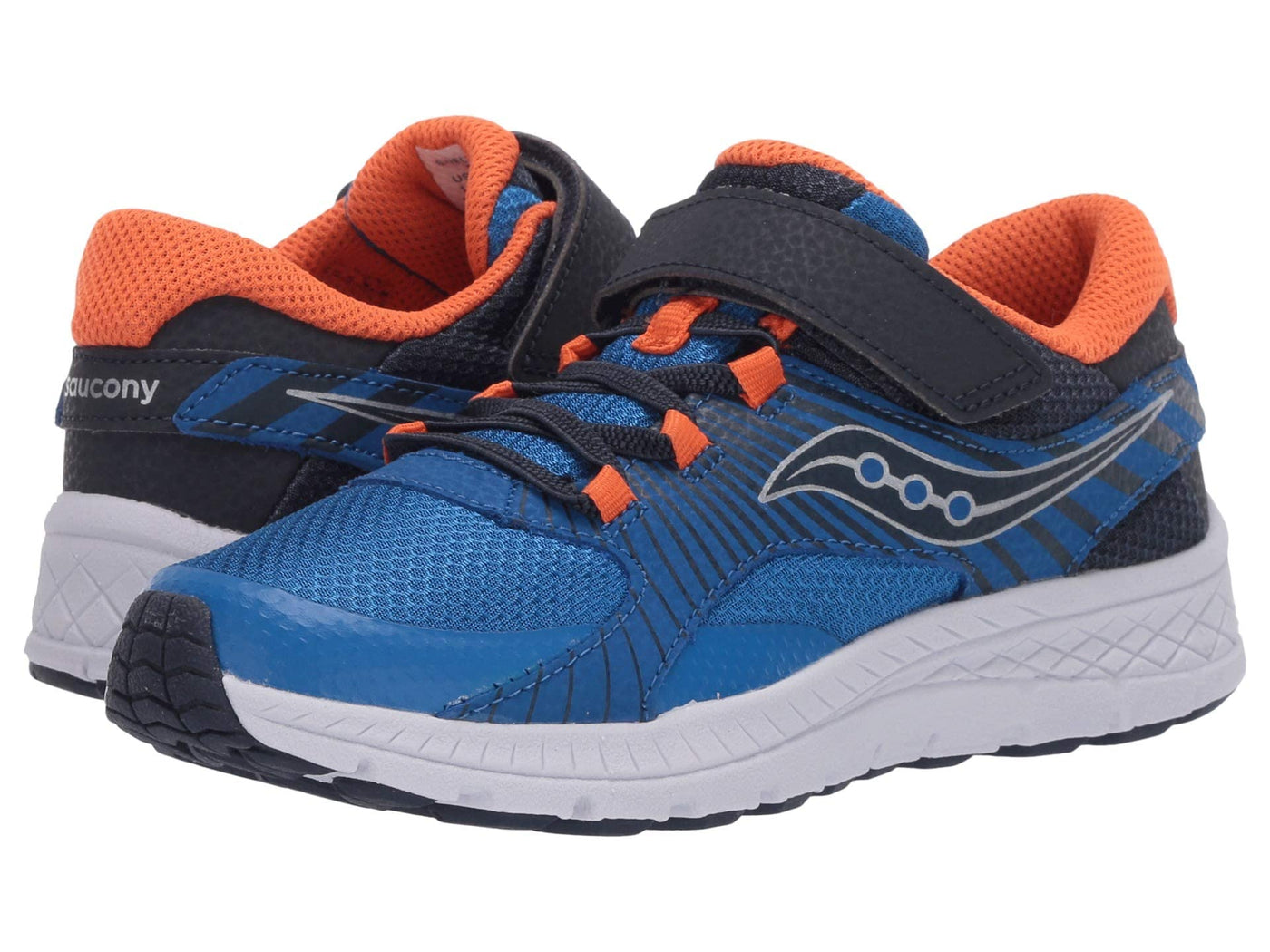 Saucony Boy's S-Velocer A/C (Little Kid/Big Kid) 2 Little Kid Blue/Orange