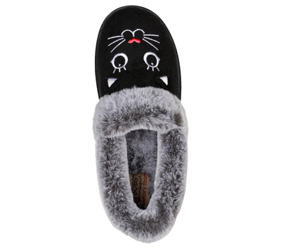 Skechers Women's Too Cozy-Meow Pajamas Slipper, Black, 6