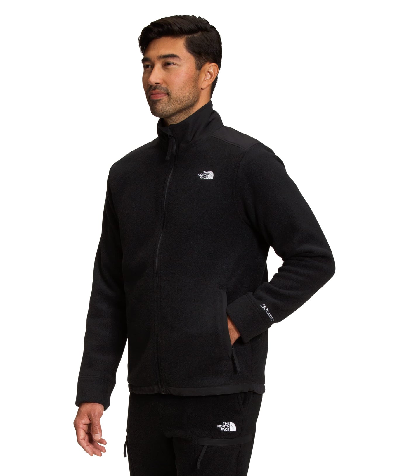 THE NORTH FACE Men's Alpine Polartec 200 Full Zip Jacket, TNF Black/TNF Black, Small