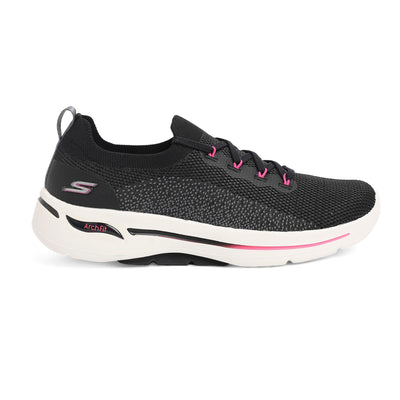 Skechers Women's Go Walk Arch Fit Clancy 8 Black/Hot Pink