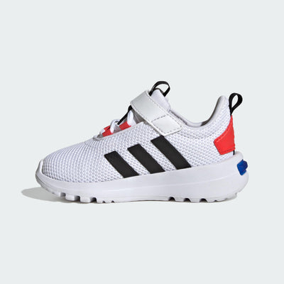 adidas Racer TR23 Sneaker, White/Core Black/Bright Red, 4 Wide US Unisex Big_Kid