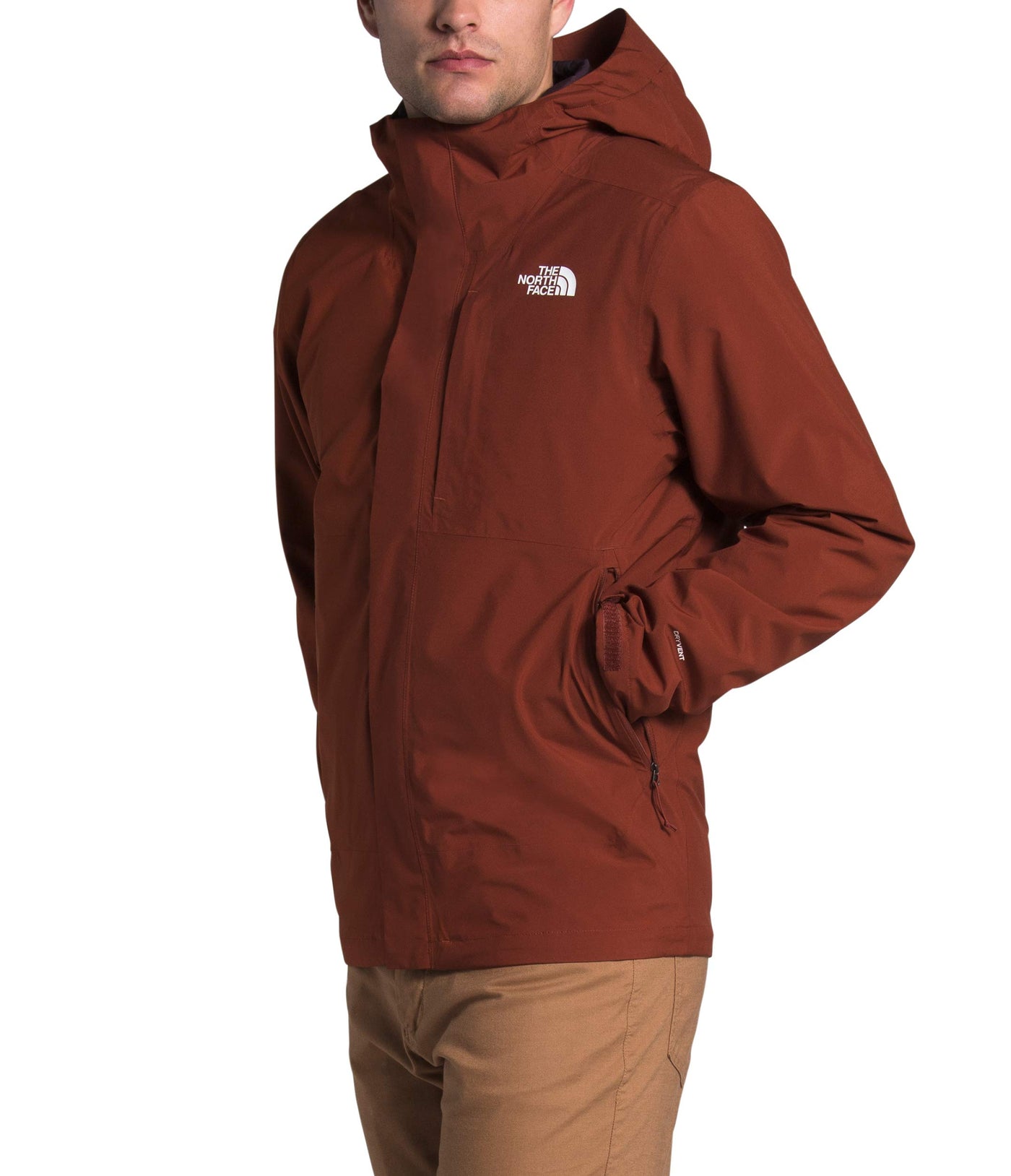 THE NORTH FACE Men's Carto Triclimate® Jacket, Brandy Brown/TNF Black, X-Large