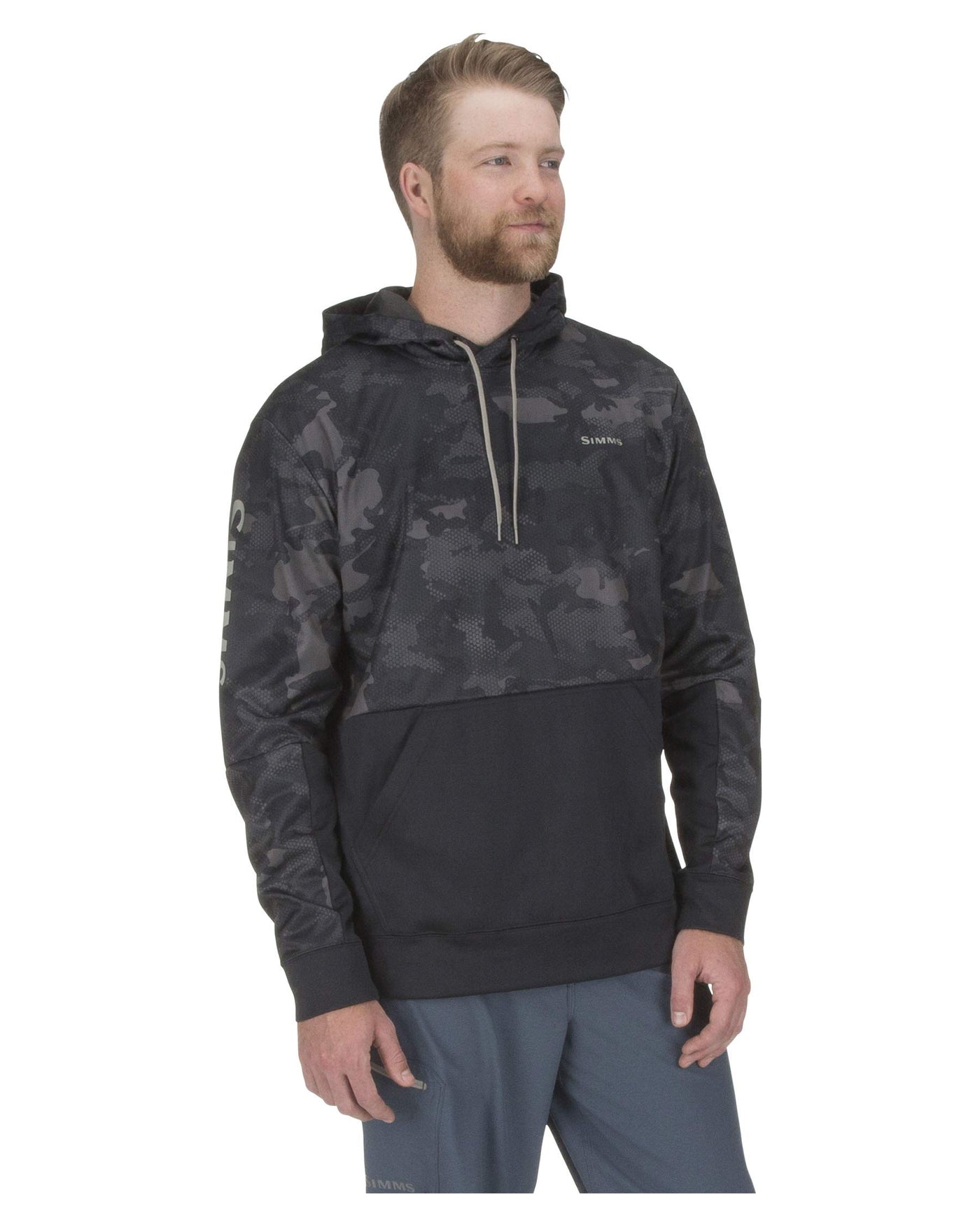 Simms Men's Tech Hoody, Artist Series Small Pacific