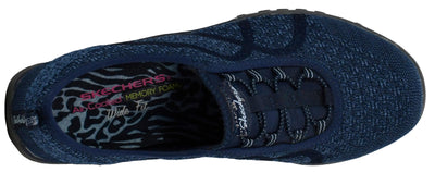 Skechers Women's Breathe-Easy-Fortuneknit Sneaker, Navy, 6.5 M US