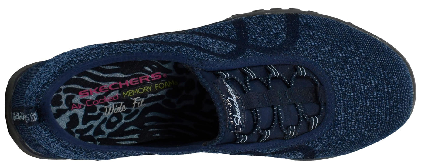 Skechers Women's Breathe-Easy-Fortuneknit Sneaker, Navy, 8 M US