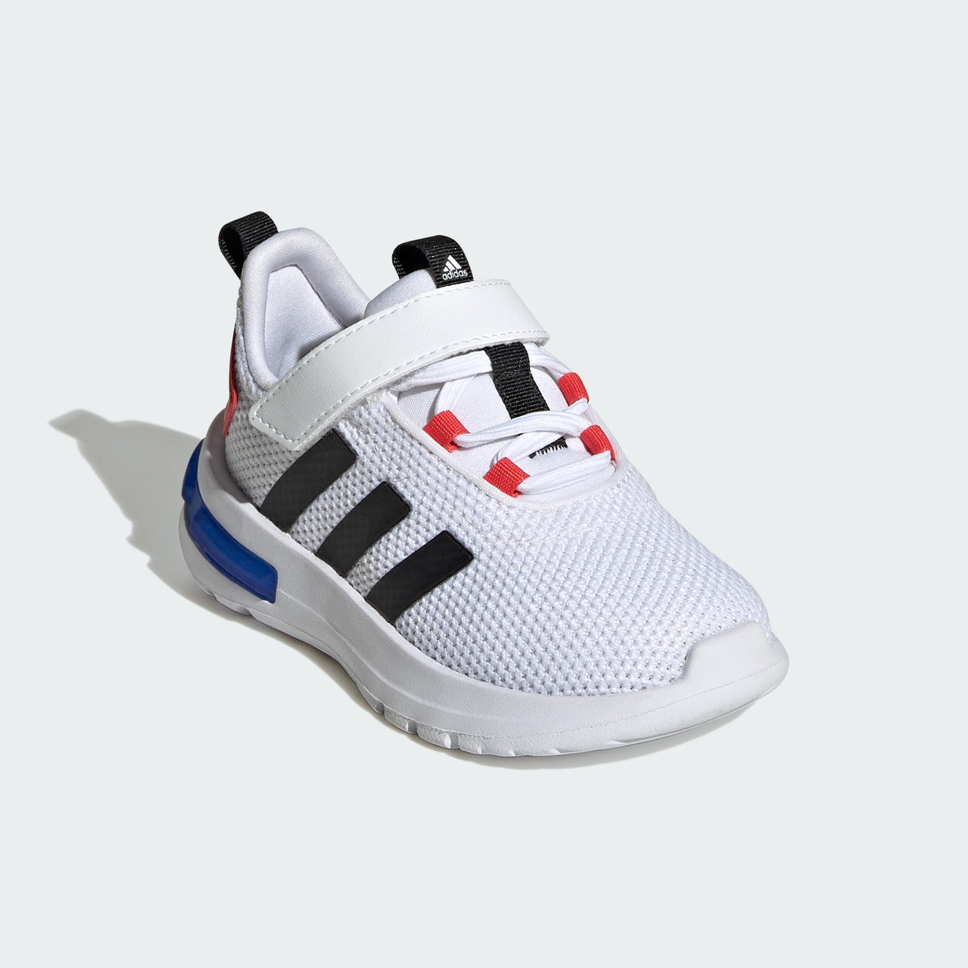 adidas Racer TR23 Sneaker, White/Core Black/Bright Red, 4 Wide US Unisex Big_Kid