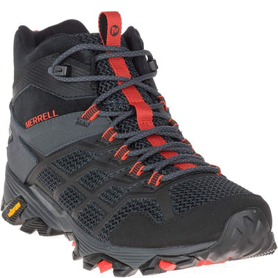 Merrell Men's Moab FST 2 MID WP Hiking Shoe, Black/Granite, 09.5 M US