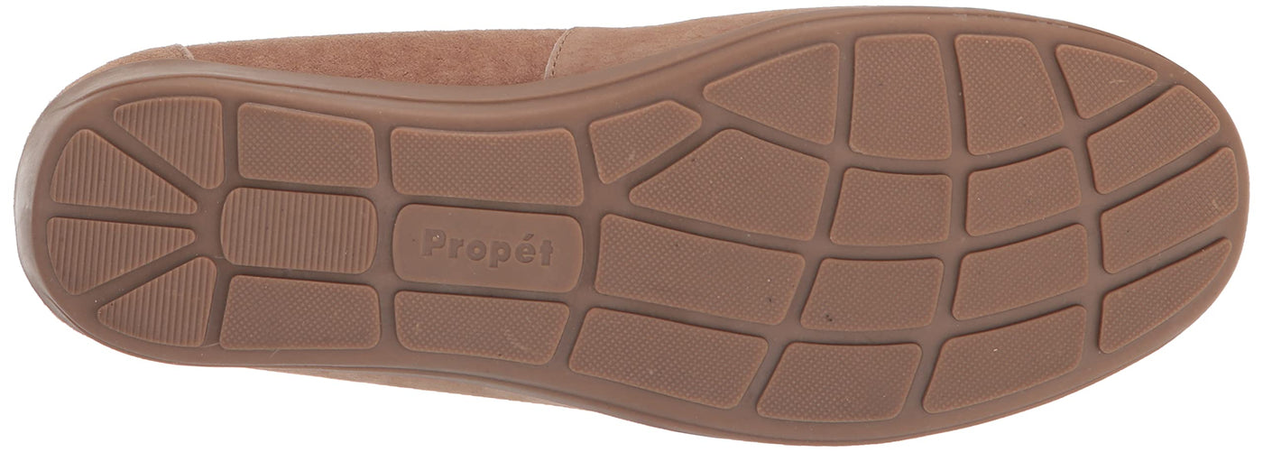 Propét Women's Yara Ballet Flat 8 Natural Buff Suede