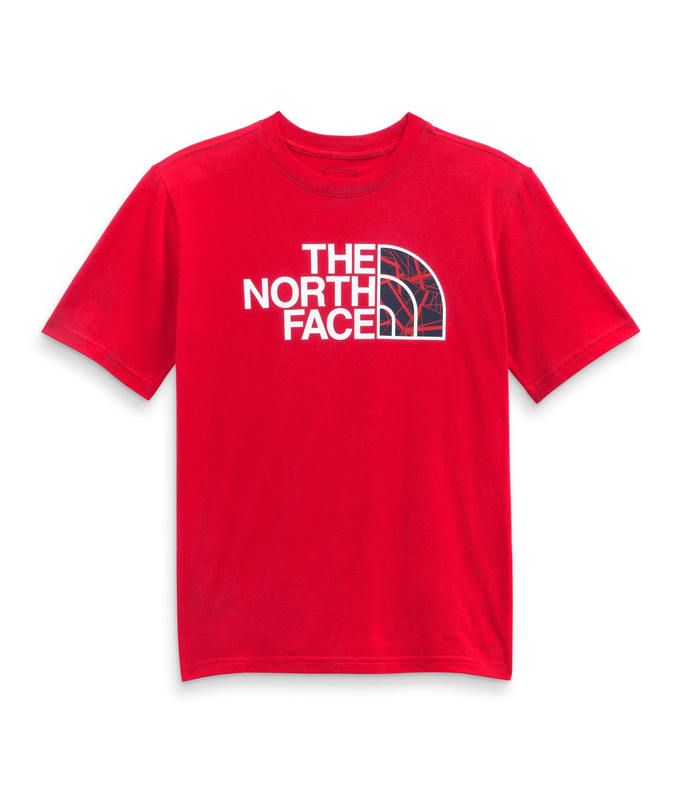 THE NORTH FACE Boys' Short Sleeve Graphic Tee, TNF Red 1, Large