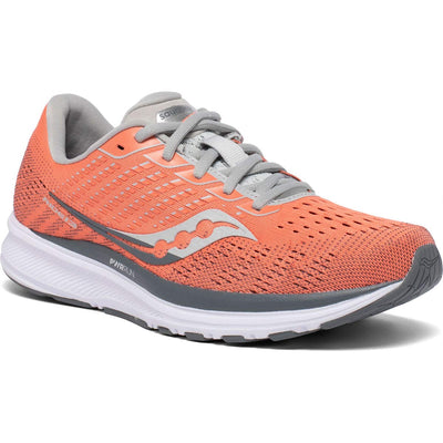 Saucony Women's Ride 13, Coral/Alloy, 11.5 Medium