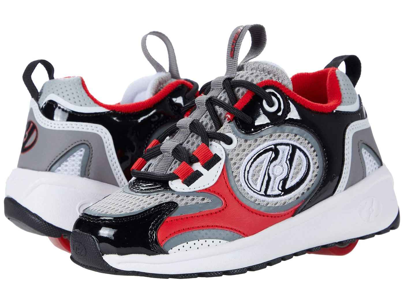 HEELYS Boy's Flow Runner (Little Kid/Big Kid/Adult) 1 Grey/Black/Red/White 1 Little Kid M