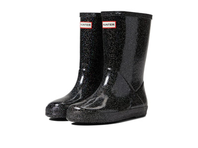 Hunter Little Kids First Classic Starcloud Rain Boot, Black Multi, 8