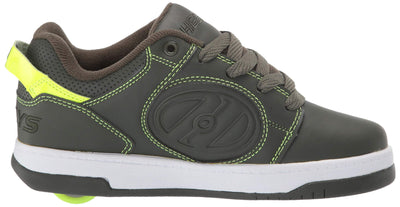 Heelys Girls Voyager Tennis Shoe, Forest Green/Bright Yellow, 6 Little Kid