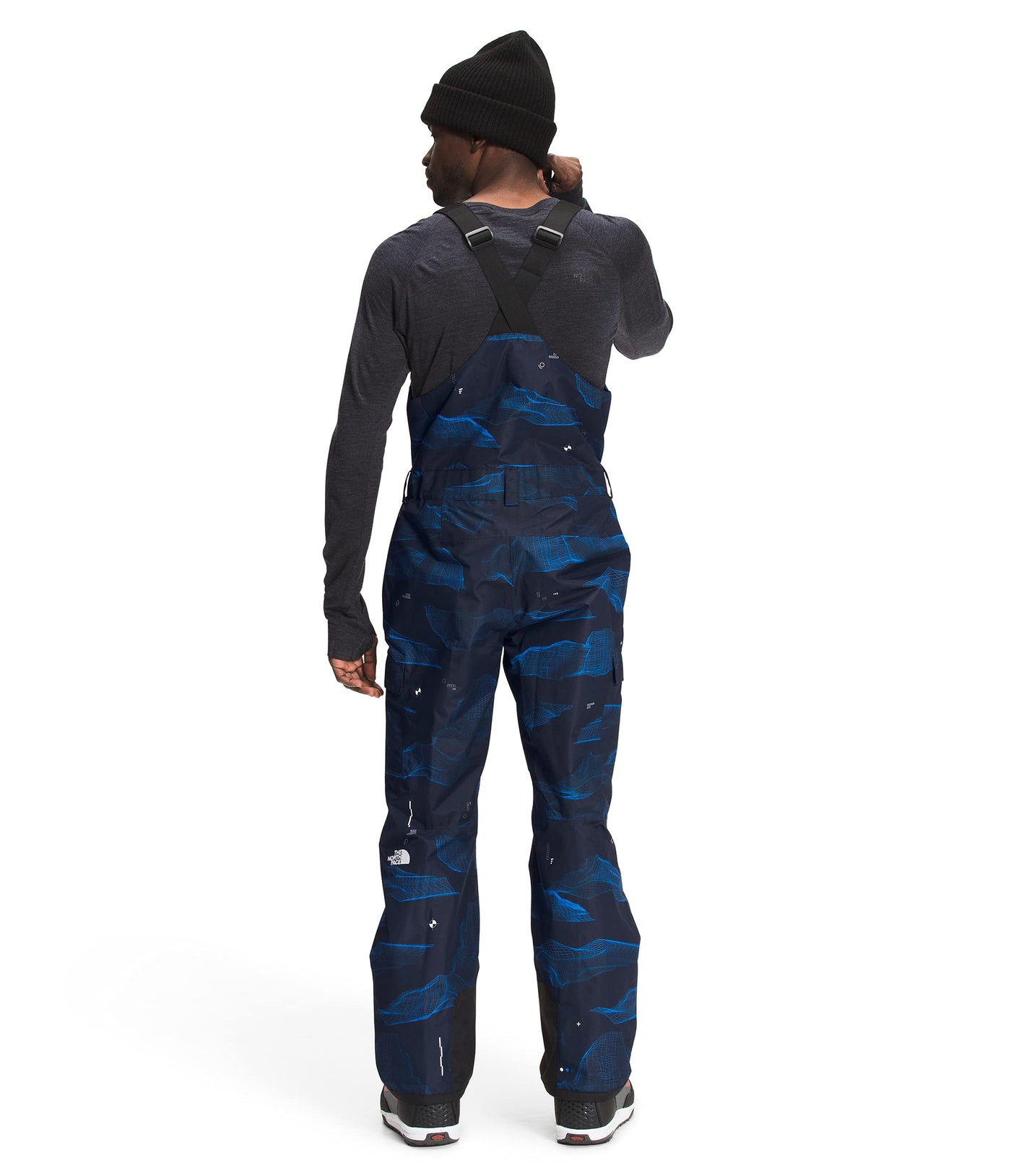 THE NORTH FACE Freedom Bib Pant - Men's Aviator Navy Binary Halfdome Print, S/Long