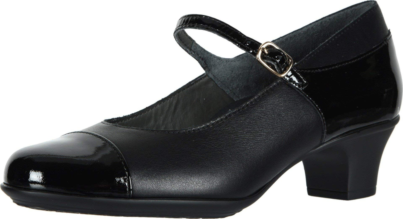 SAS Isabel Mary Jane Comfort Heel 11.5 Wide Black/Black Patent