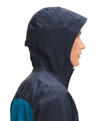 THE NORTH FACE Men’s Venture 2 Waterproof Hooded Rain Jacket (Standard and Big & Tall Size), Aviator Navy/Banff Blue, Medium