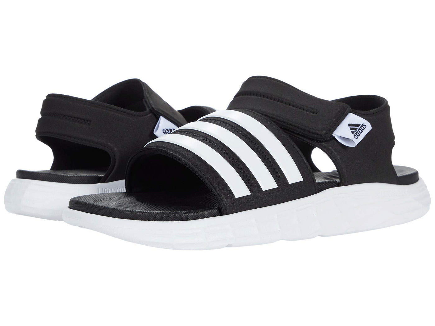 adidas Duramo SL Sandal Black/White/Black Men's 10, Women's 11 Medium