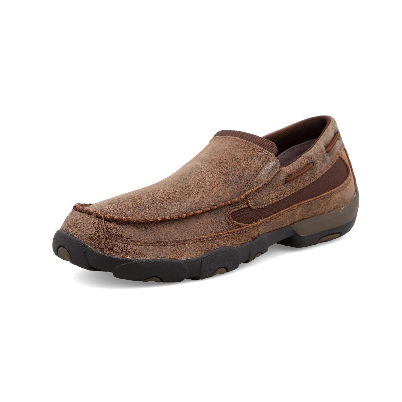 Twisted X Men's Slip-On Driving Moc, Moc Toe, Brown, 8 M