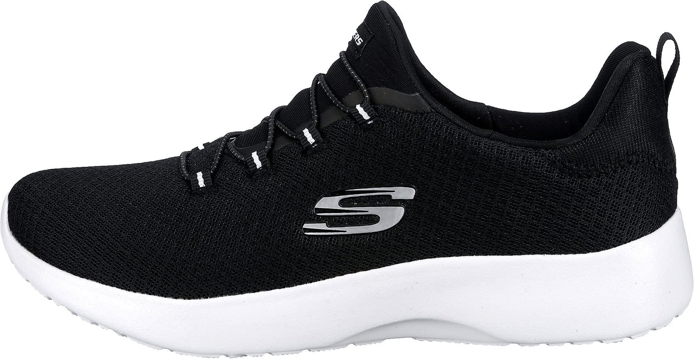 Skechers Dynamight Womens Slip On Sneakers Black/White 7