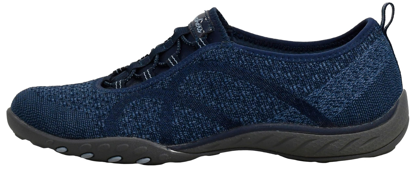 Skechers Women's Breathe-Easy-Fortuneknit Sneaker, Navy, 7 M US