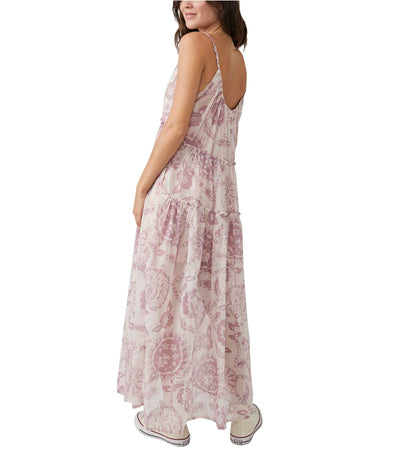 Free People Women's Julianna Maxi Dress Small Ivory Combo