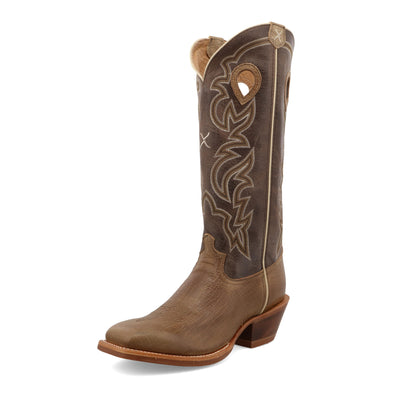 Twisted X Men's 16" Buckaroo, Wide Square Toe, Crazy Horse Taupe & Crazy Horse Taupe, 9.5 EE