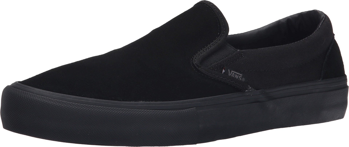 Vans "Slip-On Pro Sneakers (Blackout) Men's Classic Suede Skateboarding Shoes