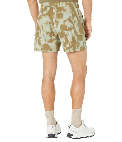 THE NORTH FACE Printed Class V 5" Belted Shorts Military Olive Retro Dye Print MD 5