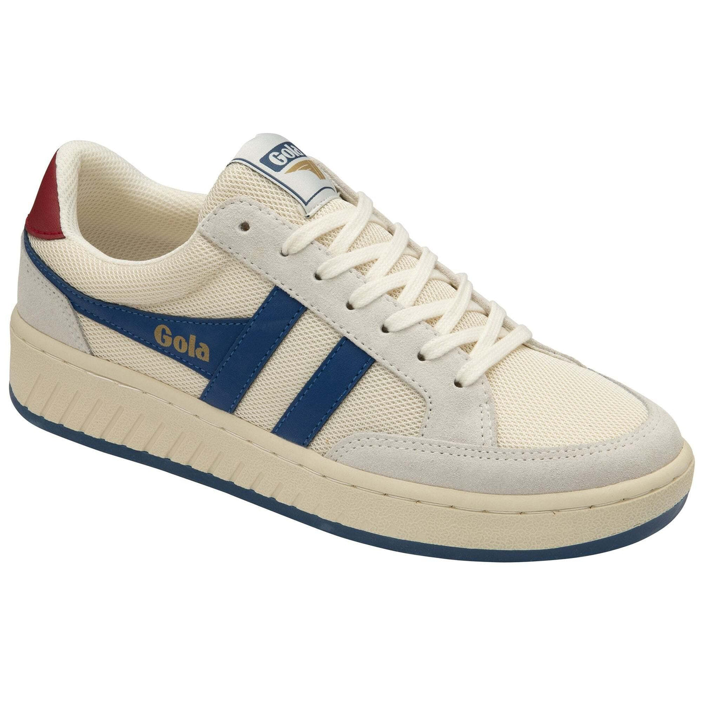 Gola Men's Low-Top Sneaker, Off White Marine Blue Deep Red, 8.5