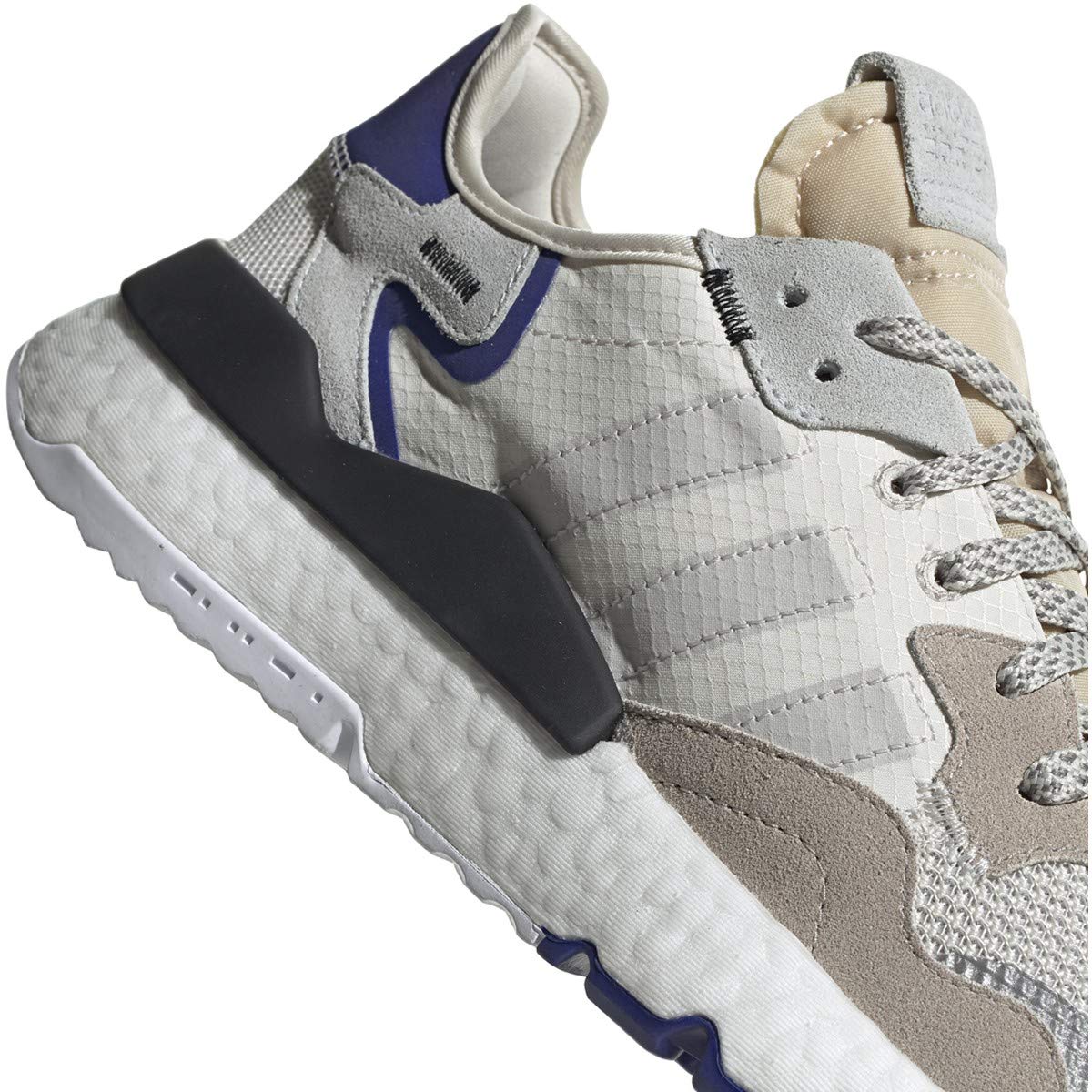 adidas Mens Nite Essentials Jogger Shoes (9, Raw White/Grey One/Active Blue)