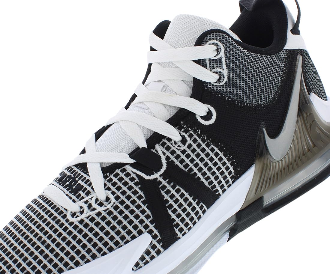 Nike Mens Lebron Witness 7 Basketball Shoes DM1123-100 (White/Black/Metallic Silver, us_Footwear_Size_System, Adult, Men, Numeric, Medium, Numeric_11)