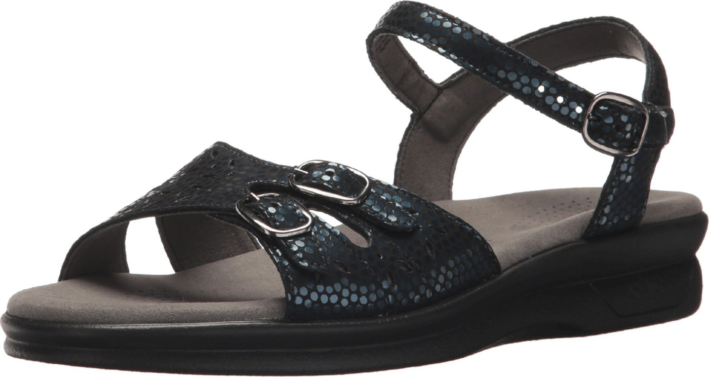 SAS Duo Adjustable Comfort Sandal Navy Perla 10.5 WW - Double Wide (D)