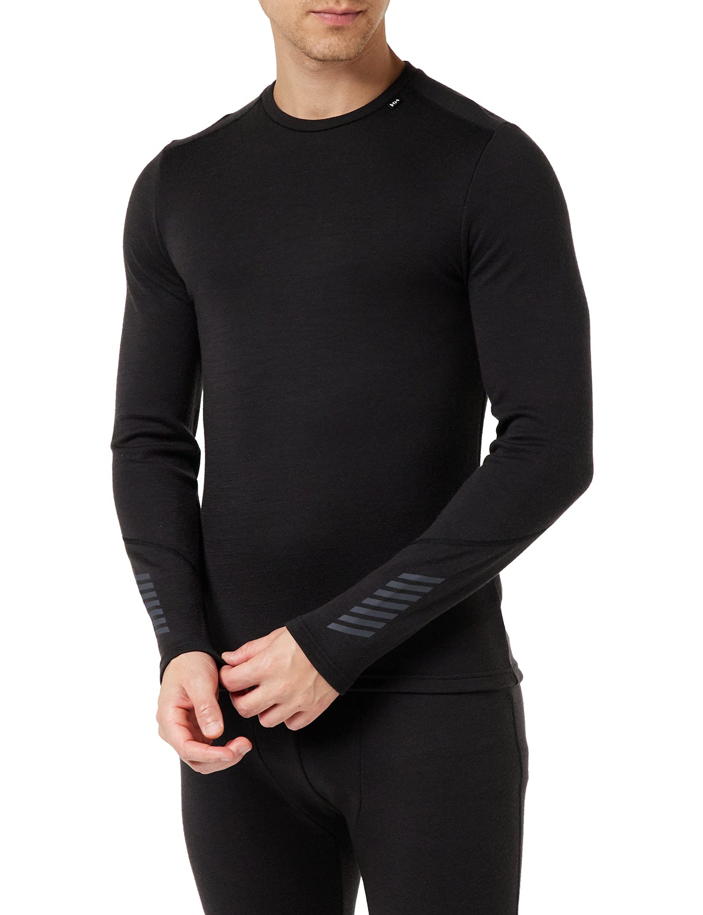 Helly-Hansen Men's LIFA Merino Midweight Crew, 990 Black, Medium