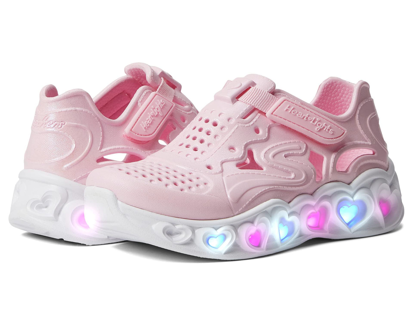 Skechers Girl's Foamies Light Hearted 2.0 Lighted Sneaker 308040L (Little Kid/Big Kid) Light Pink 11 Little Kid M