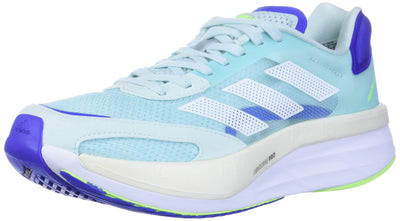 adidas Womens Adizero Boston 10 Running Shoes, Halo Mint/Cloud White/Sonic Ink, 6